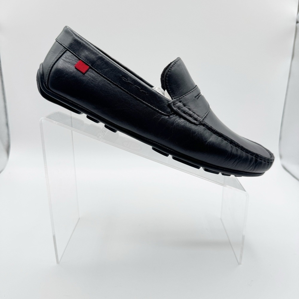Marc Joseph Mens Nebraska Black Leather Penny Loafers MJNY6121 Size 8.5